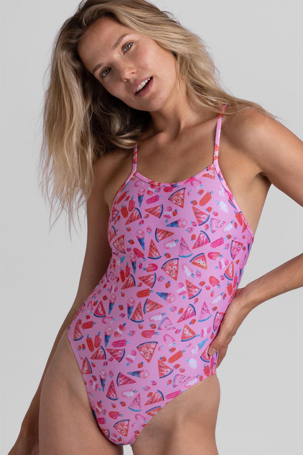 Brandon 2 Swim Onesie - Melonsicle Female Product Image