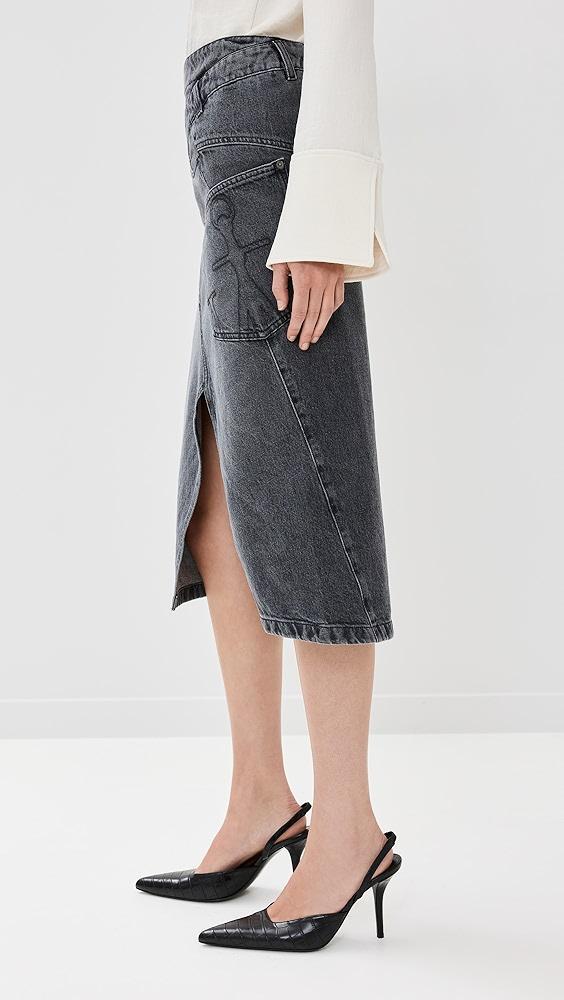 JW Anderson Twisted Midi Skirt | Shopbop Product Image