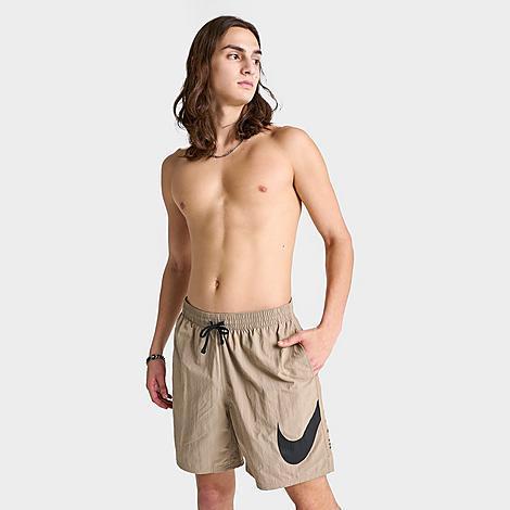 Nike Mens Swim Large Swoosh Graphic 7 Volley Swim Shorts Product Image