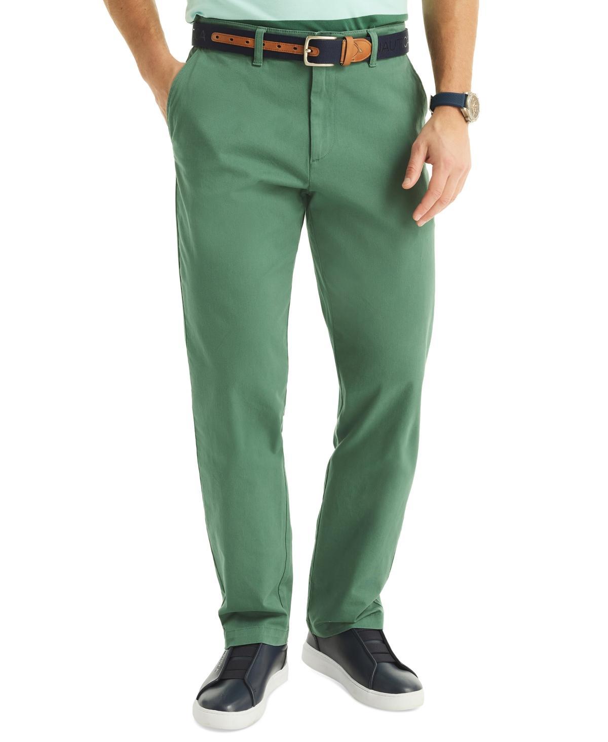 Men's Classic-Fit Stretch Solid Flat-Front Chino Deck Pants   Product Image