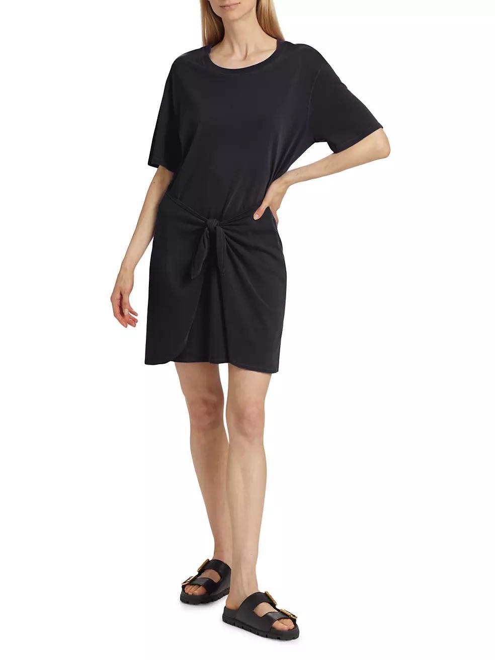 Emme Cotton Tie-Waist Minidress Product Image