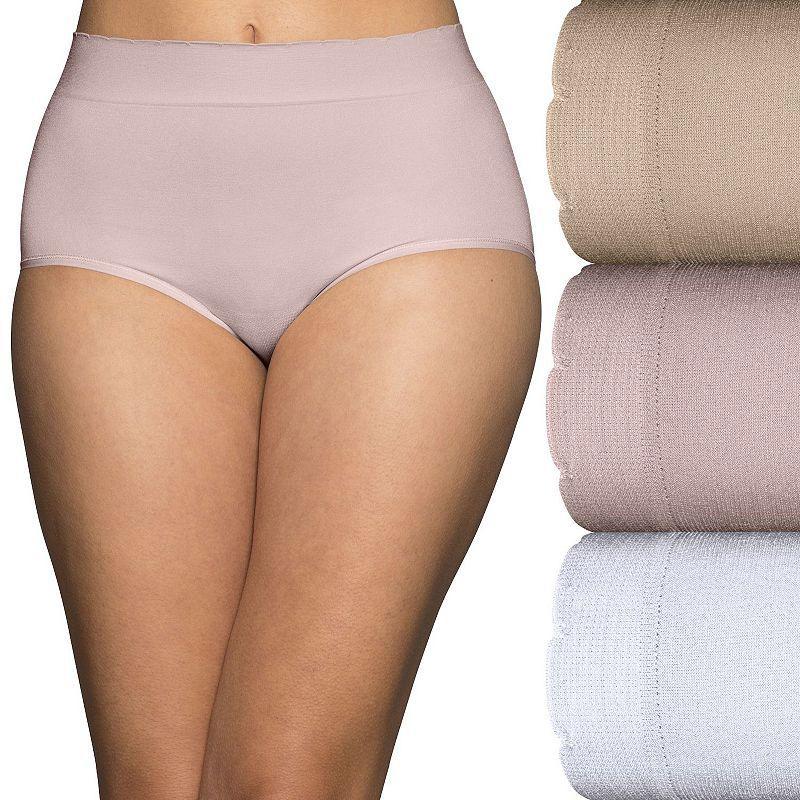 Womens Vanity Fair 3-Pack No Pinch No Show Seamless Briefs 13418 Product Image