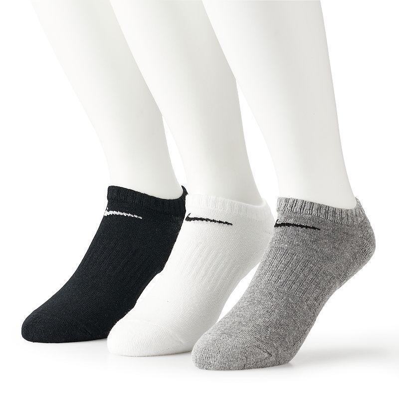 Womens Nike 3-Pack Everyday Cushioned No-Show Socks Neutral Product Image