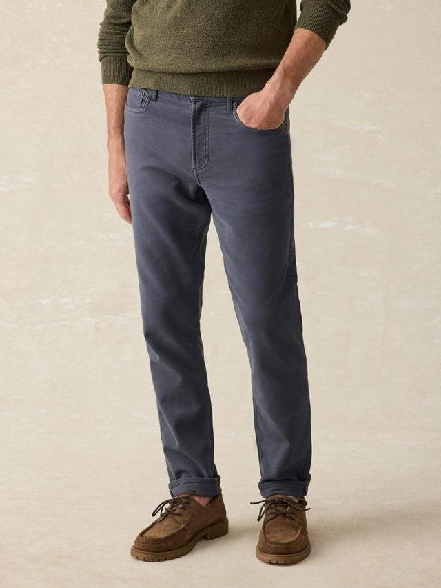 Stretch Terry 5-Pocket Pant - Navy Product Image