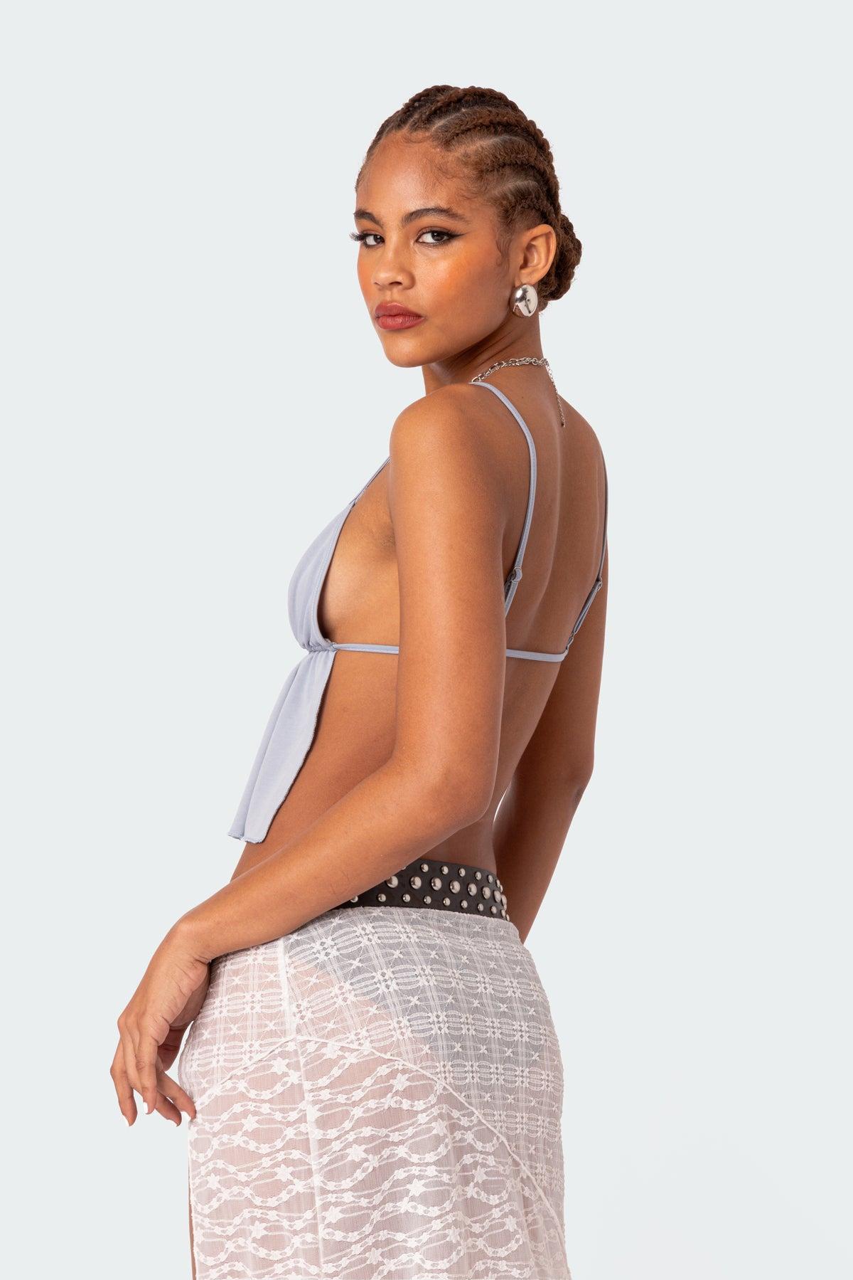 Rylee Tie Front Open Back Top Product Image