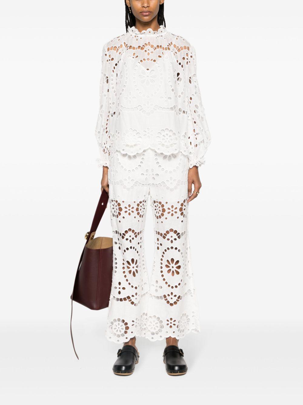 ZIMMERMANN Lexi Embrd Blouse Ivory In White Product Image