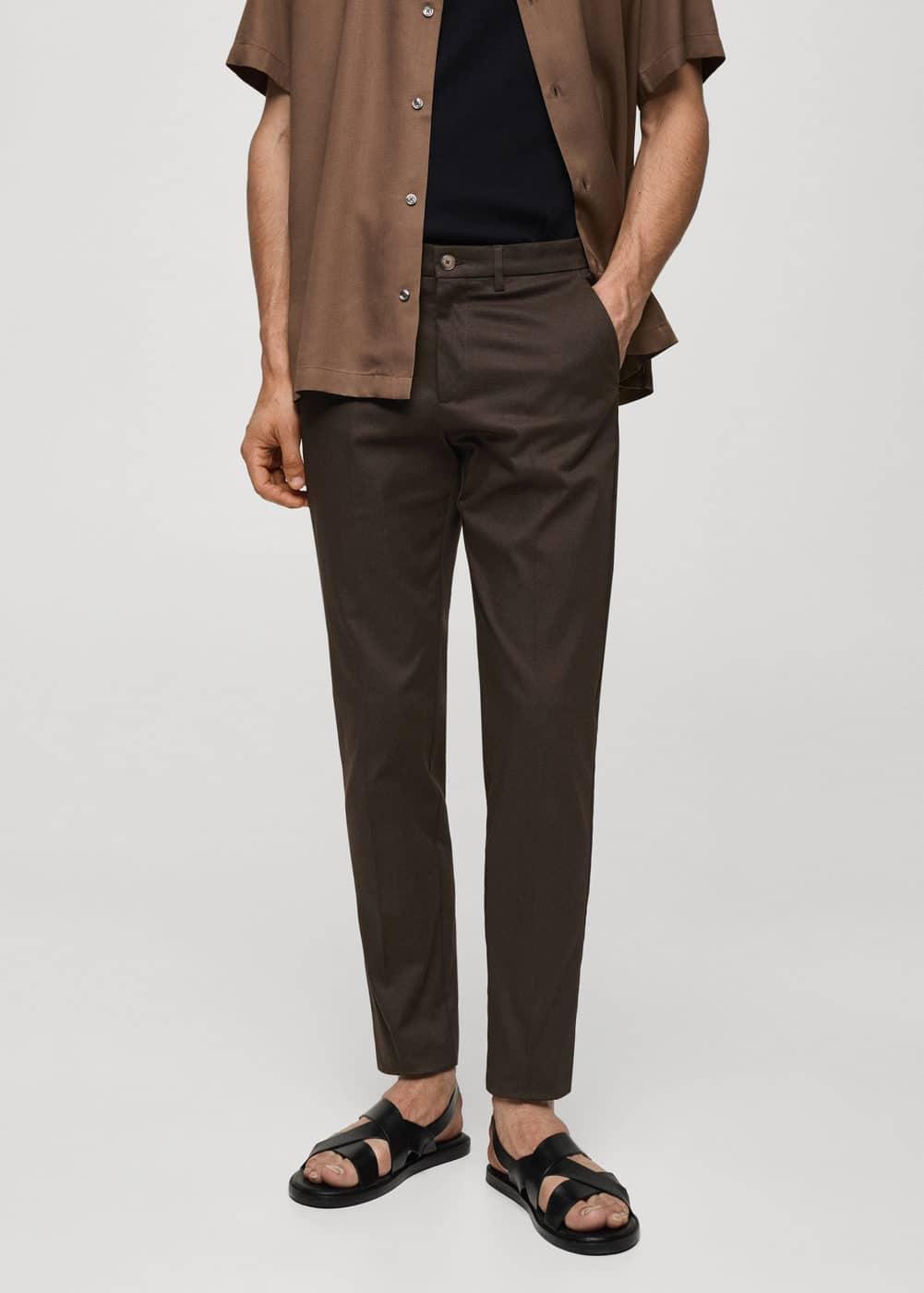 MANGO MAN - Slim fit chino trousers chocolateMen Product Image