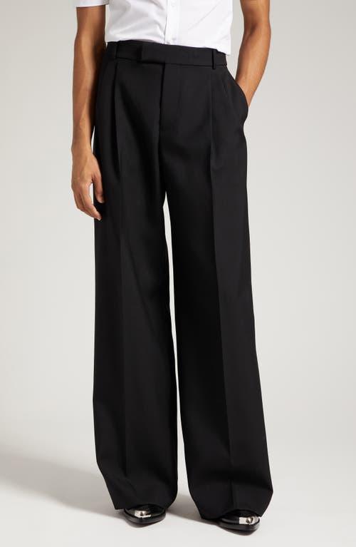 Alexander McQueen Oversize Pleated Baggy Wool Trousers Product Image