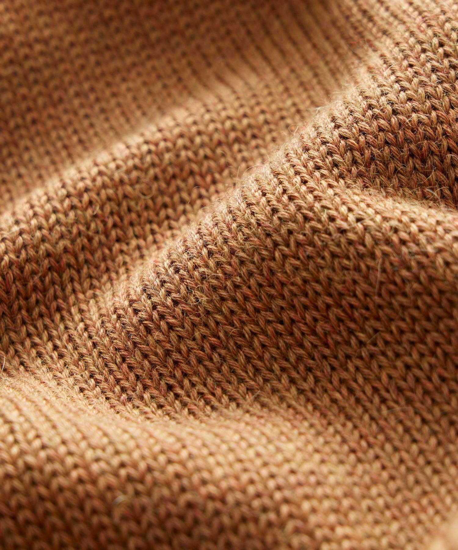 Inis Meáin Rolled Edge Crewneck in Rust Marl Product Image