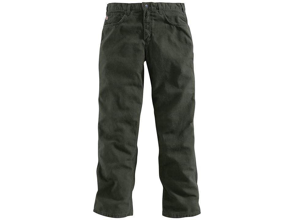 Carhartt Flame-Resistant (FR) Canvas Pants (Moss) Men's Clothing Product Image