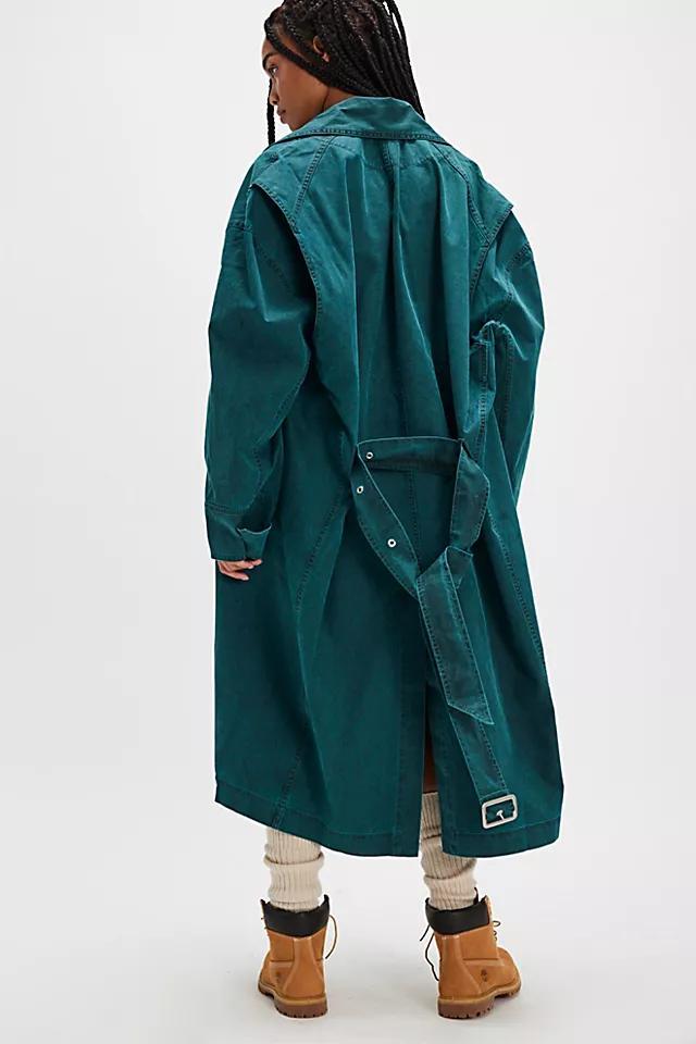 Manso Green Trench Coat Product Image