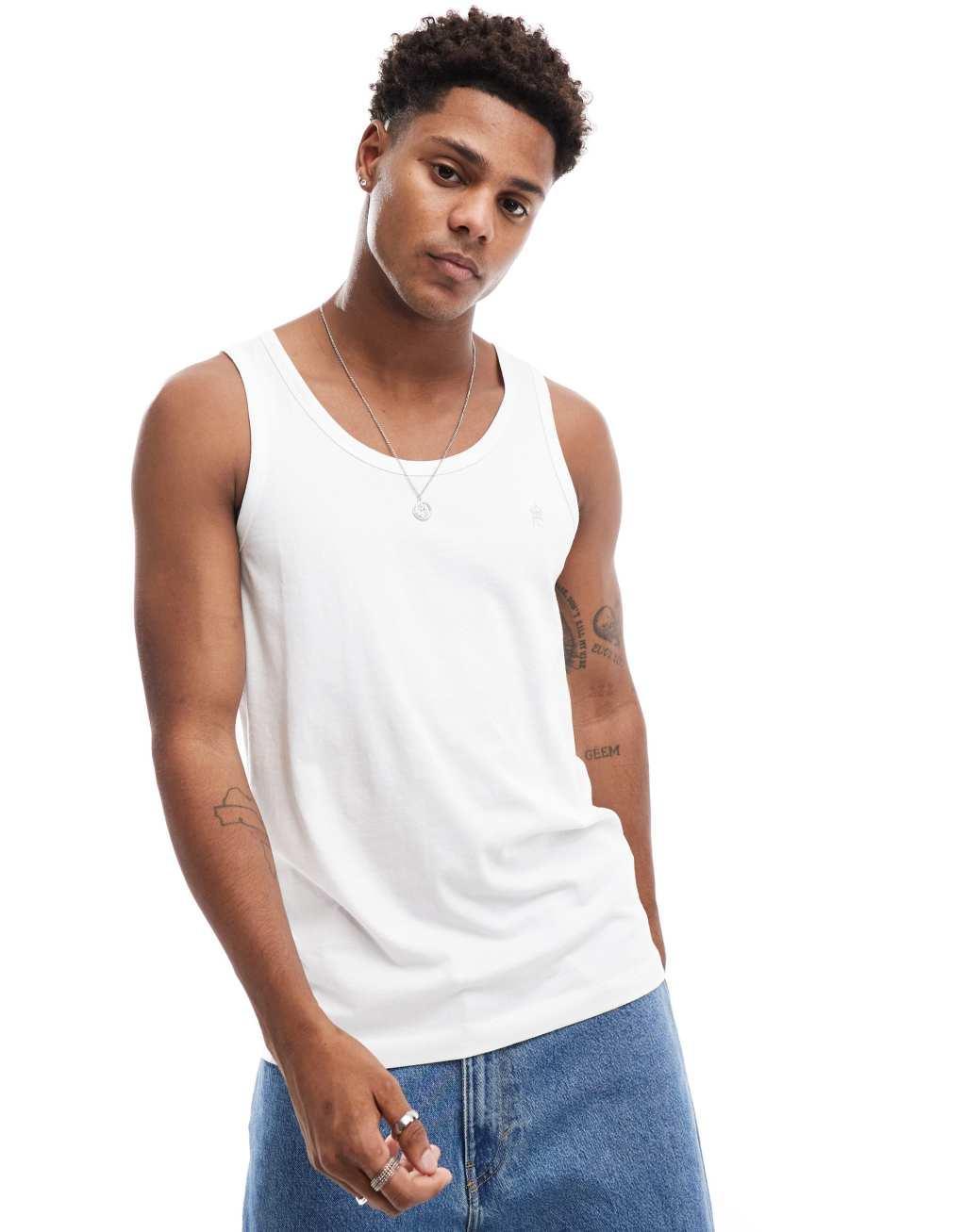 French Connection tank in white Product Image