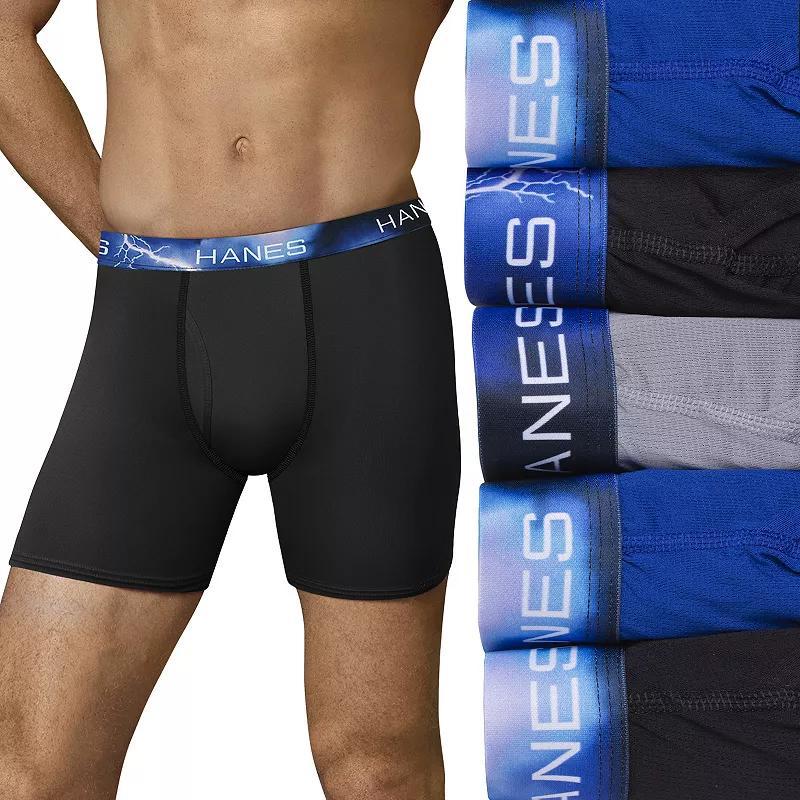 Mens Hanes Ultimate X-TEMP Air Mesh 4-pack + 1 Bonus Boxer Briefs Product Image