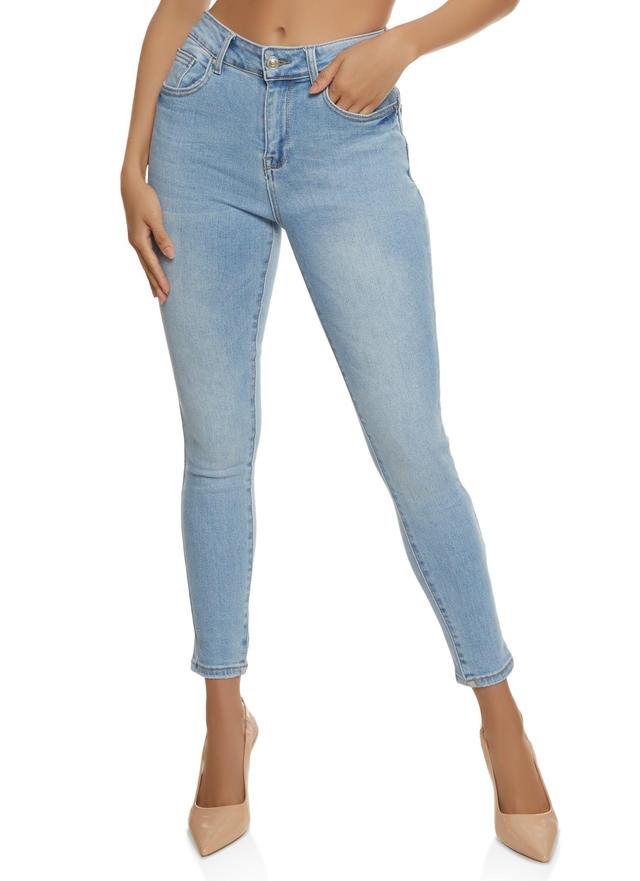 Womens WAX Cropped High Rise Skinny Jeans Product Image