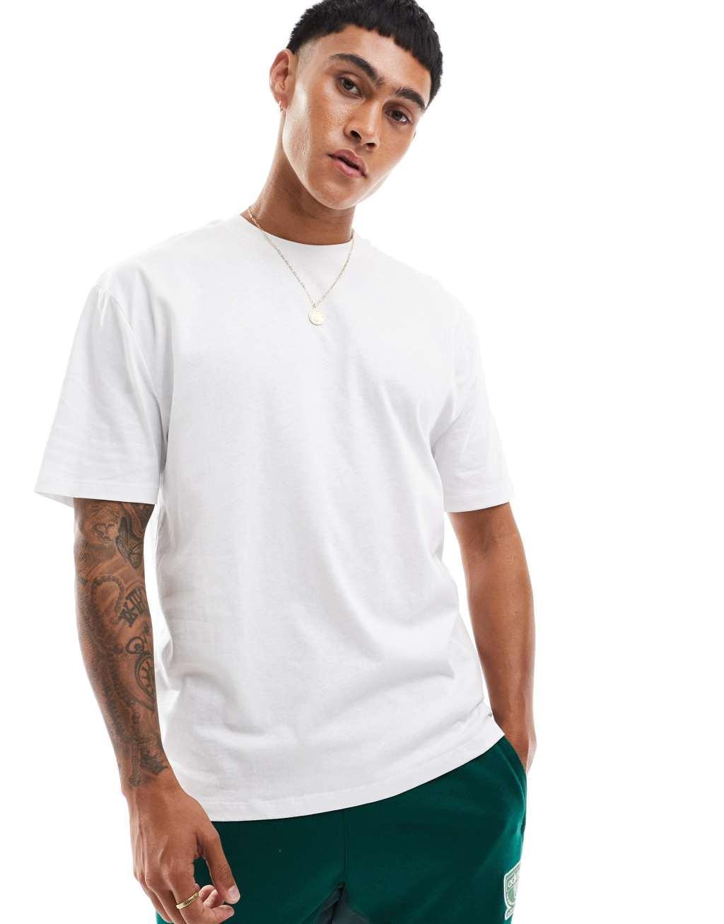 ASOS DESIGN relaxed t-shirt with back print in white Product Image