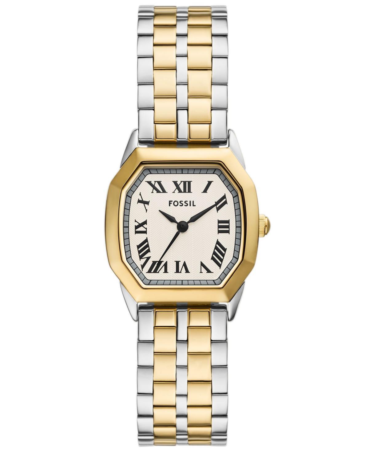 Fossil Womens Harlow Three-Hand Date Two-Tone Stainless Steel Bracelet Watch Product Image