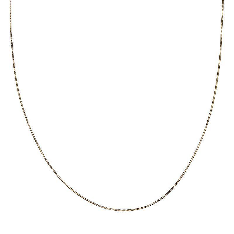 PRIMROSE Sterling Silver Snake Chain Necklace, Womens Gold Over Sterling Product Image