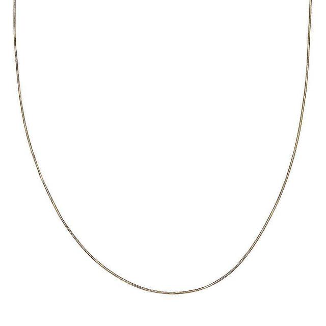 PRIMROSE Sterling Silver Snake Chain Necklace, Womens Gold Product Image