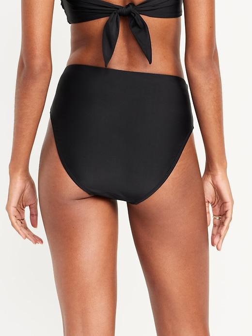 High-Waisted Bikini Swim Bottoms Product Image