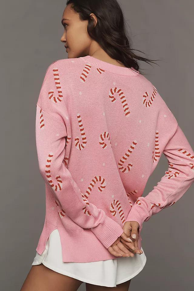 Beach Riot Callie Candy Cane Sweater Product Image