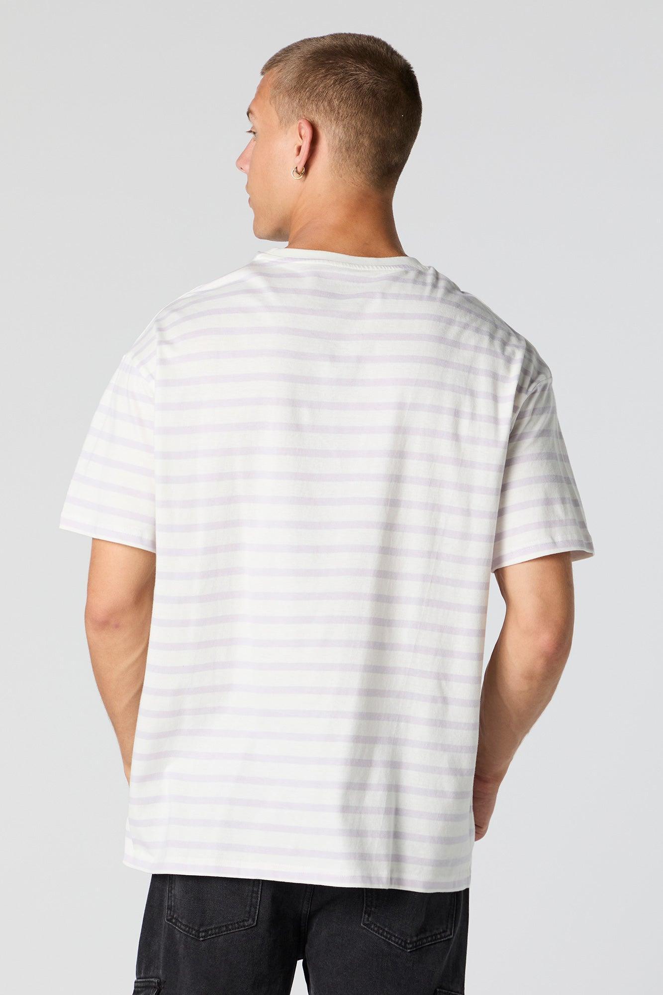 Striped Crewneck T-Shirt Male Product Image