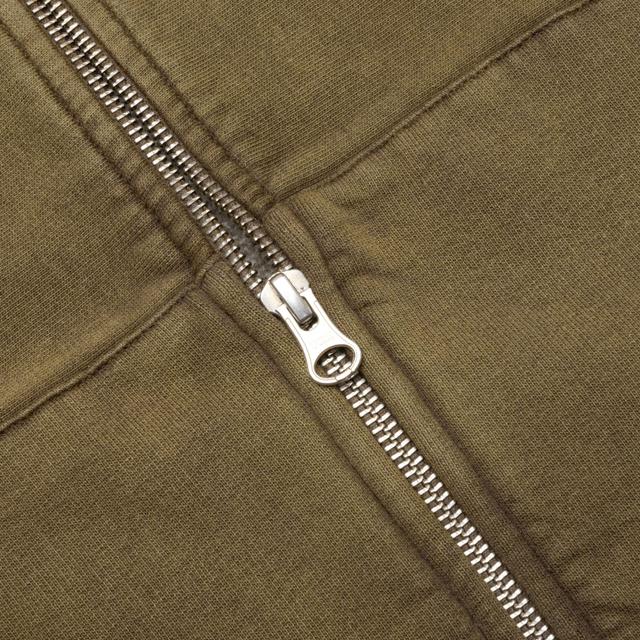 Faded Graphic Zip Hood - Olive Male Product Image