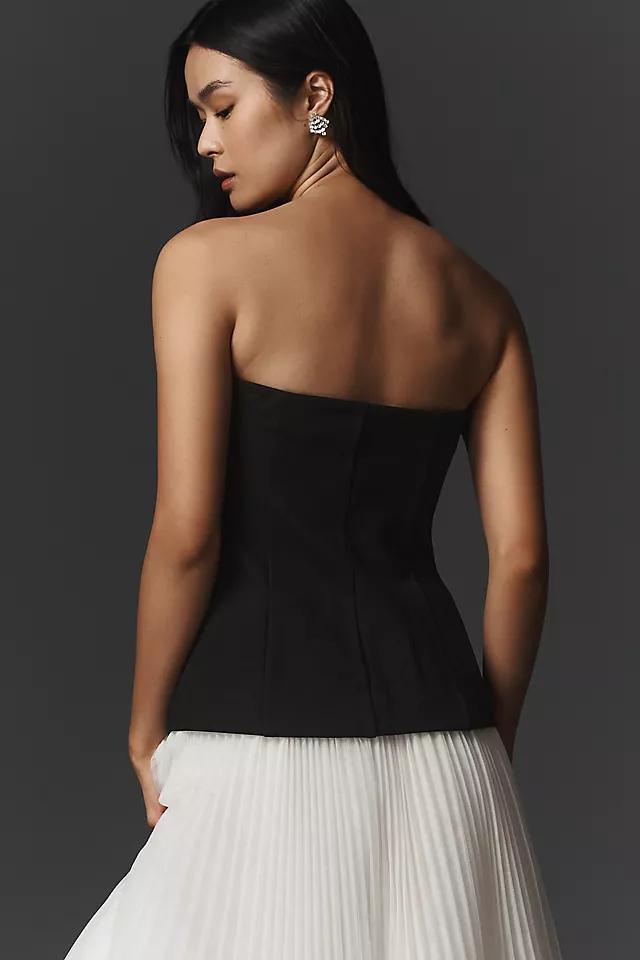 By Anthropologie Strapless Blazer Top Product Image