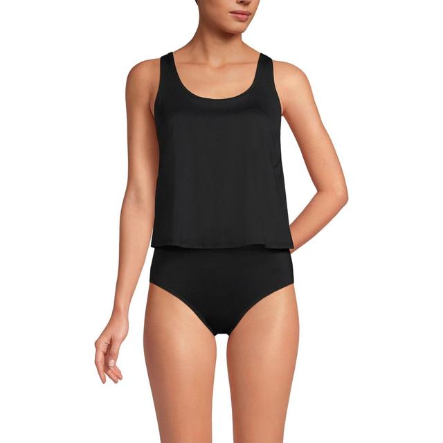 Womens Lands End Chlorine Resistant One-Piece Fauxkini Swimsuit Product Image