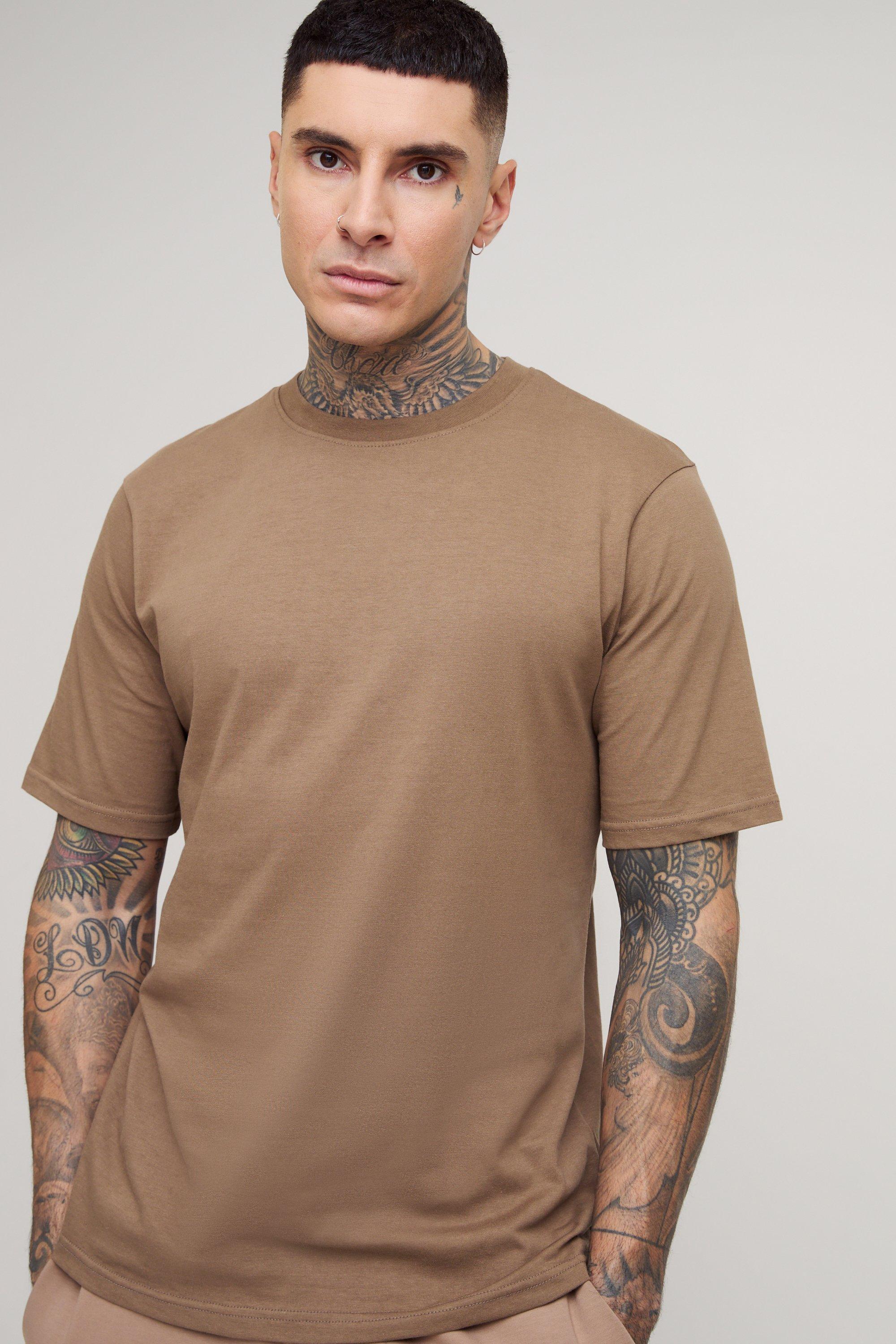 Tall Basic T-shirt in Taupe | boohooMAN USA product image