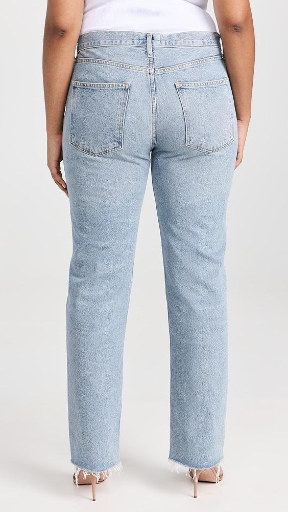 AGOLDE Lana Mid Rise Straight Jeans Sway 24 Product Image