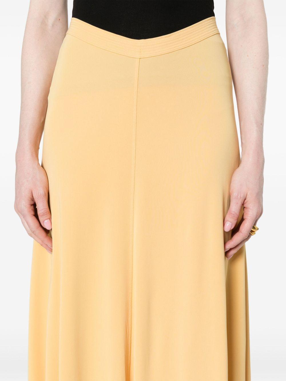 TOTÊME Wool And Cashmere-blend Midi Skirt In Yellow Product Image