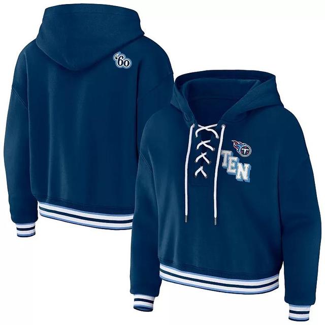 Womens WEAR by Erin Andrews Royal Los Angeles Rams Lace-Up Pullover Hoodie Product Image