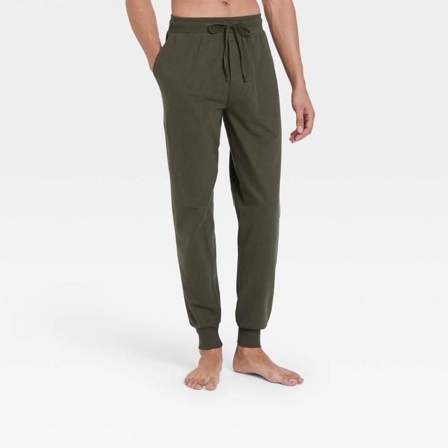 Hanes Premium Mens French Terry Jogger Pajama Pants - Green L Product Image