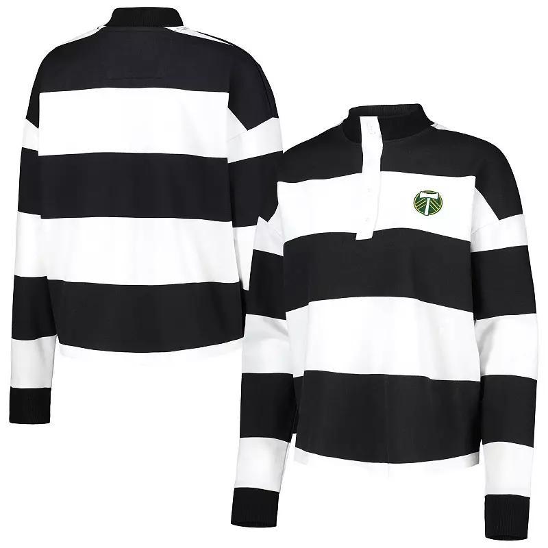 Womens Antigua Portland Timbers Radical Rugby Stripe Long Sleeve T-Shirt Product Image