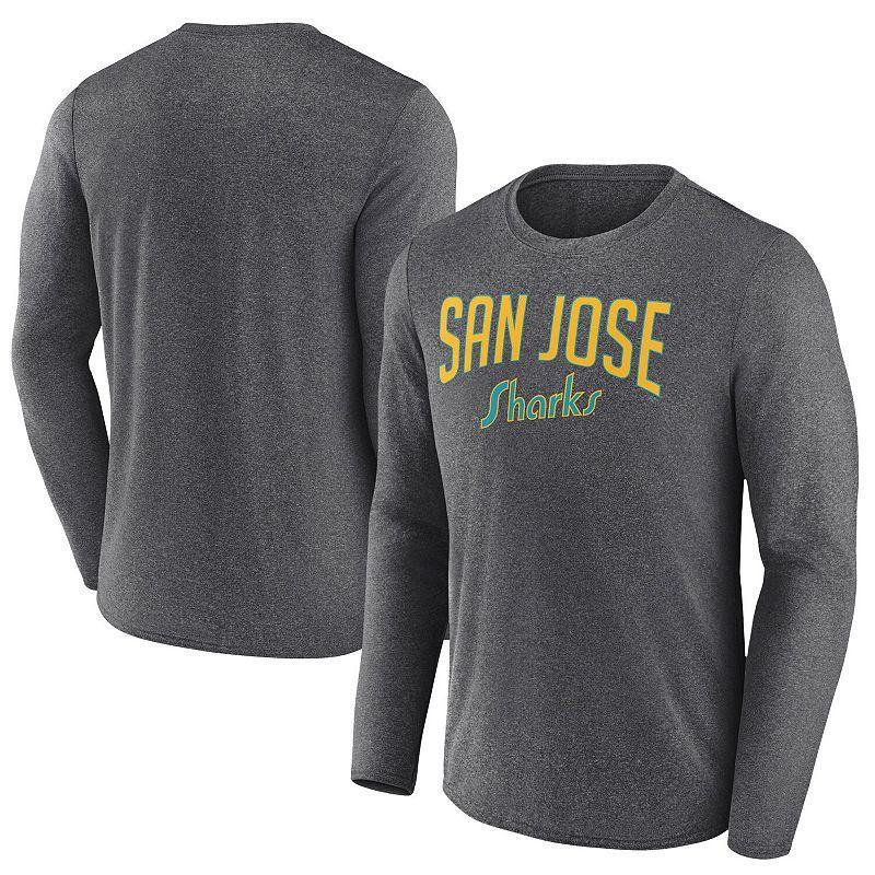 Mens Fanatics Branded Heather Charcoal San Jose Sharks Special Edition 2.0 Scoring Chance Long Sleeve T-Shirt Product Image