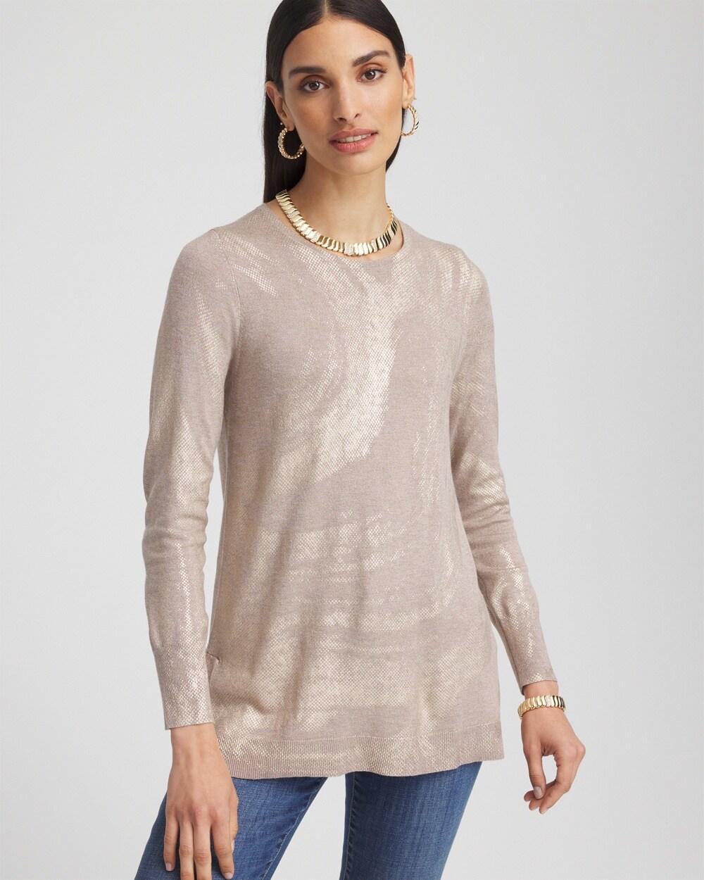 Studded V-Neck Sweater Product Image