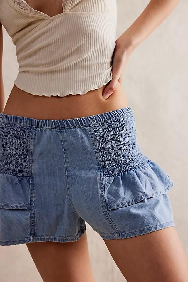 We The Free Alani Pull-On Chambray Shorts Product Image