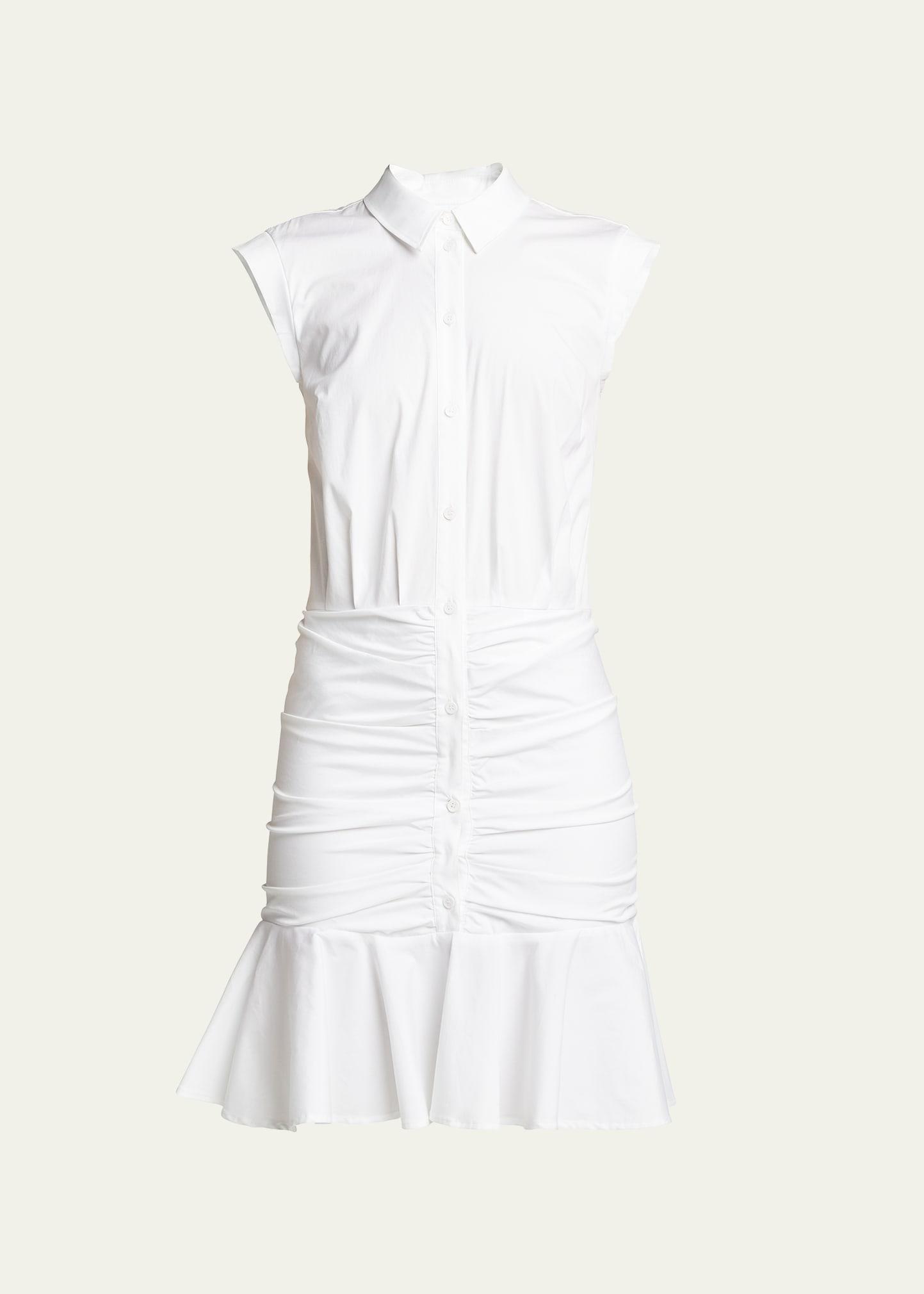 Veronica Beard Bell Ruched Shirtdress Product Image