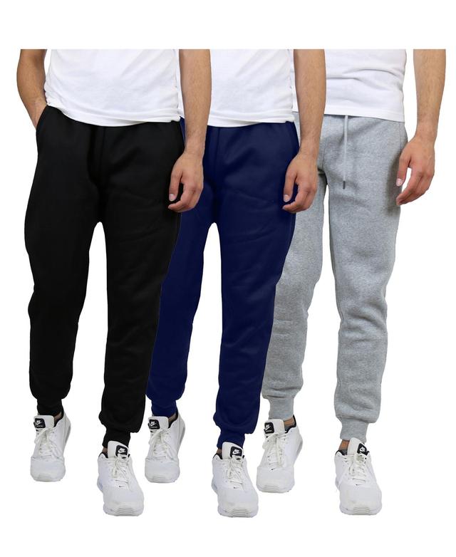 Blue Ice Mens Modern Fit Heavyweight Classic Fleece Jogger Sweatpants- 3 Pack Product Image