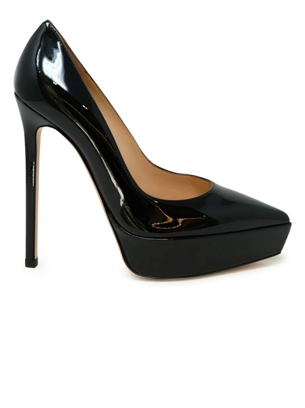 GIANVITO ROSSI 135mm Patent Leather Pumps In Black Product Image