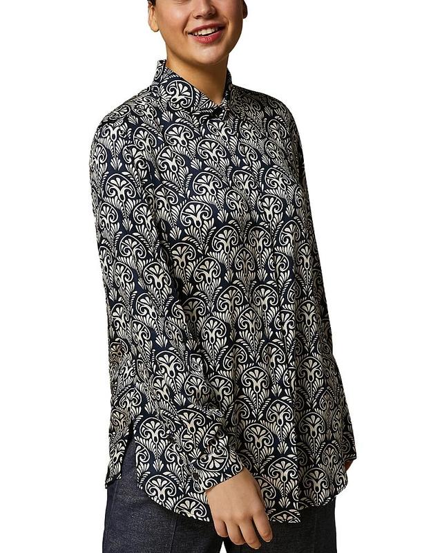 Marina Rinaldi Printed Satin Shirt Product Image