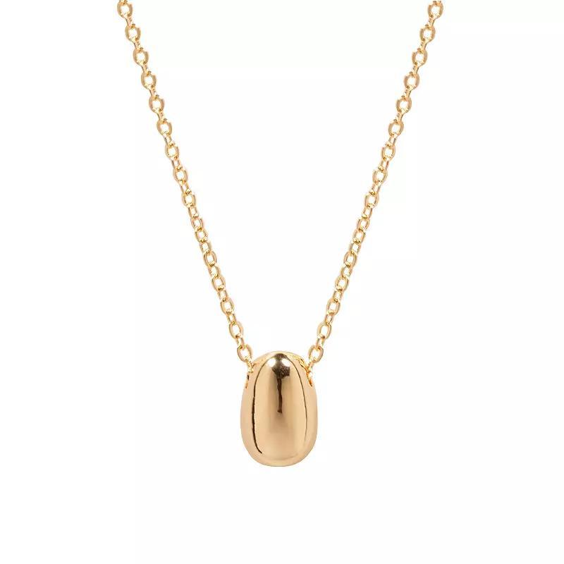 LC Lauren Conrad Gold Tone Oval Pendant Necklace, Womens, None Product Image