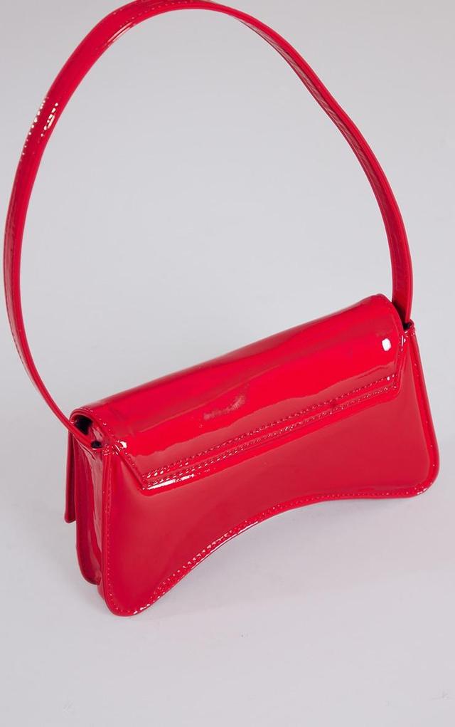 Red Gloss Baguette Shoulder Bag Product Image