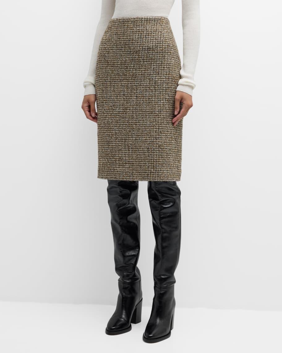 Cara Straight Houndstooth Skirt product image