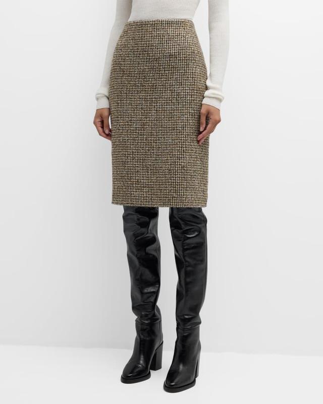 Cara Straight Houndstooth Skirt Product Image