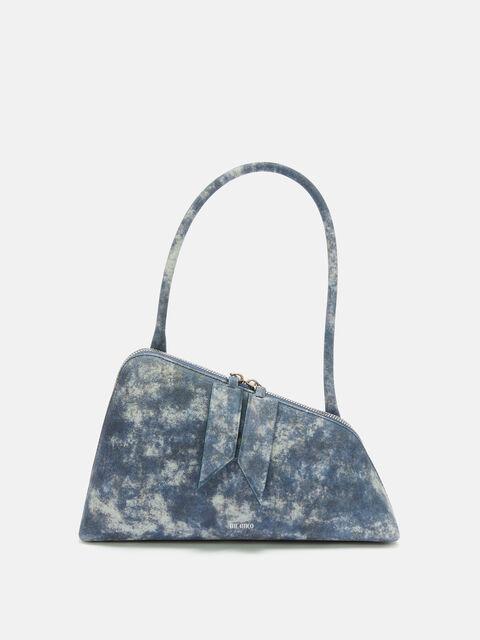 ''Sunrise'' blue denim shoulder bag Product Image