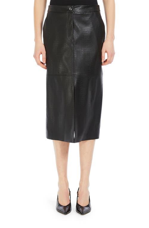 Womens Ethel Croc-Embossed Pencil Skirt product image