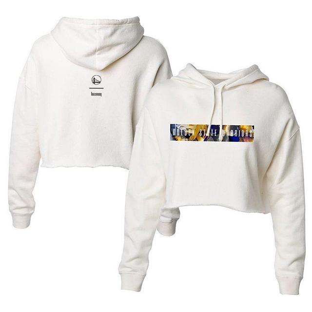 Womens The Wild Collective Tan Golden State Warriors 2022/23 City Edition Cropped Pullover Hoodie Product Image