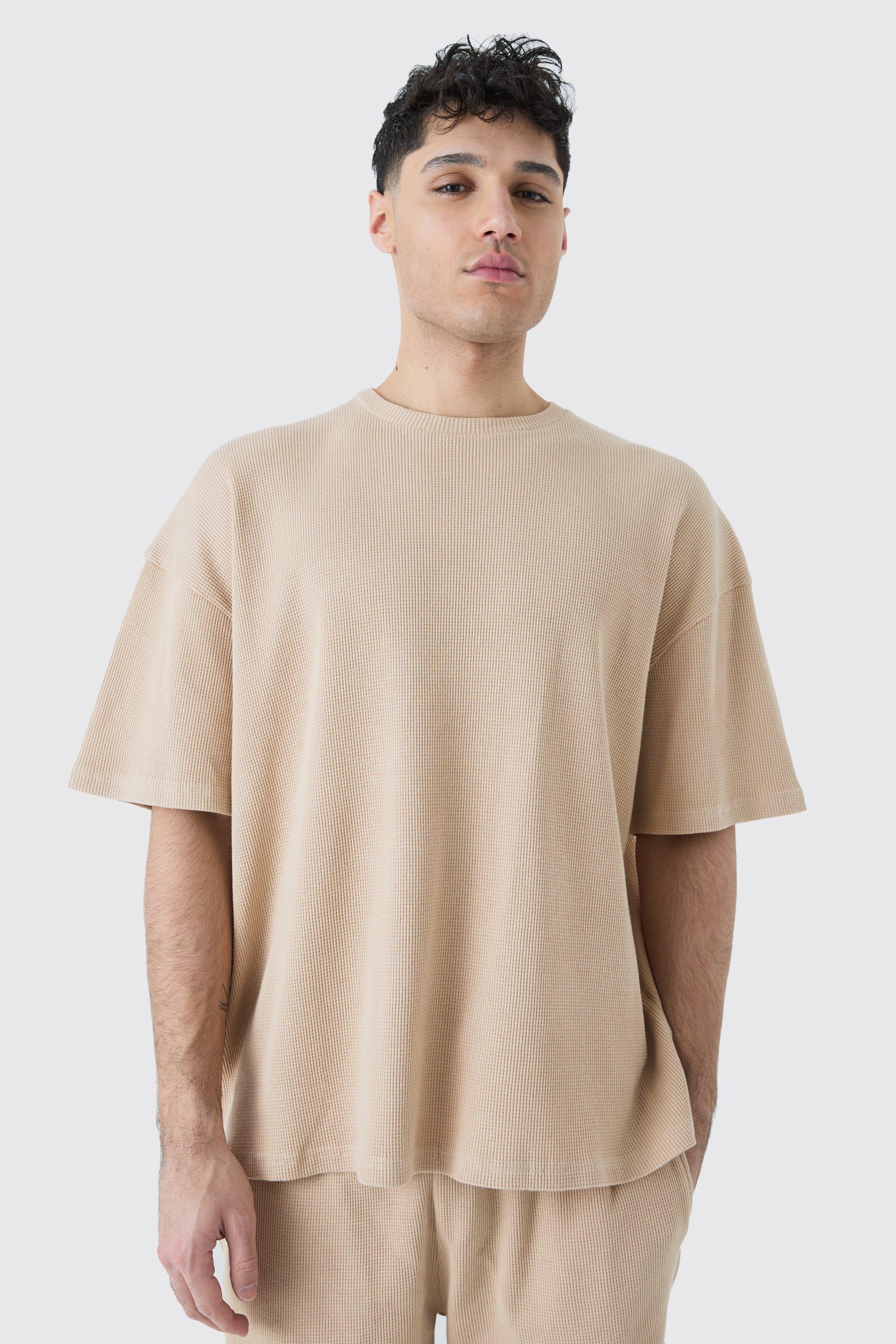 Oversized Waffle T-shirt | boohooMAN USA Product Image