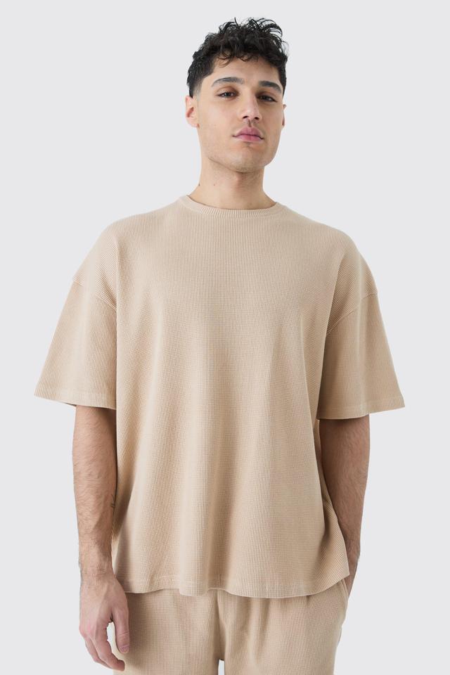 Oversized Waffle T-shirt | boohooMAN USA Product Image